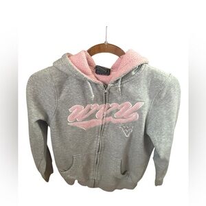 Pro Edge Women’s Gray and Pink WVU Sweatshirt Jacket